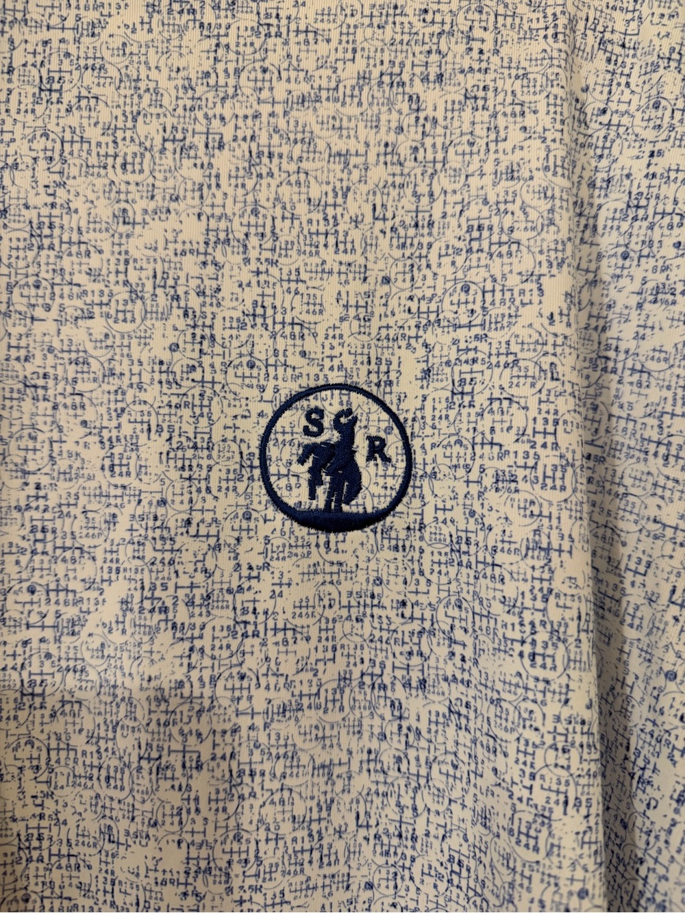 Peter Millar Crown Crafted Light Blue Polo with Navy Logo - Picture 2 of 3
